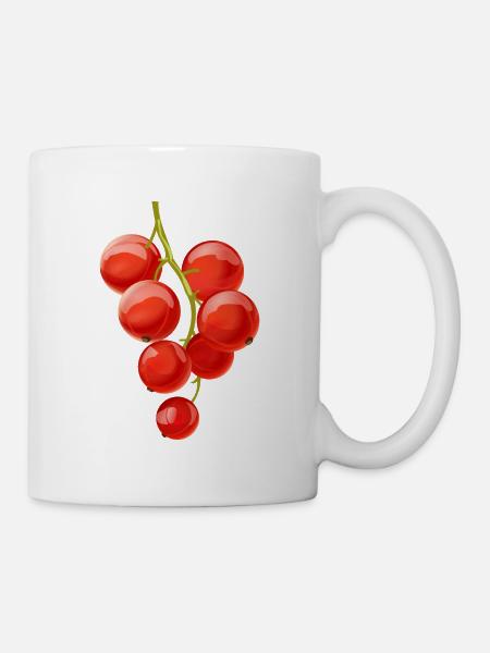 Ribisel Beeren Obst Frucht - Tasse - Weiß
