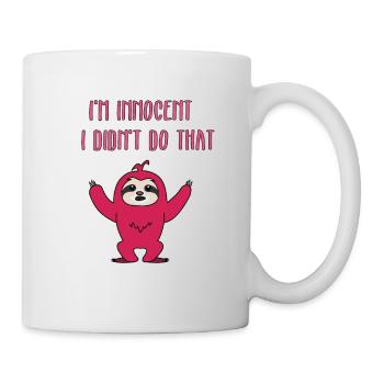Lustiges, faules, aber süßes T-Shirt-Design, das ich nicht gemacht habe - Tasse - Weiß - Rechts