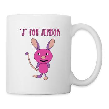 T-shirt Jerboa mignon, intelligent et drôle J pour - Mug blanc - blanc - Droite