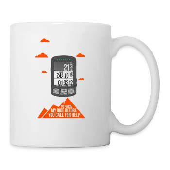 Wahoo vélo selle KOM Strava segment idée cadeau - Mug blanc - blanc - Droite