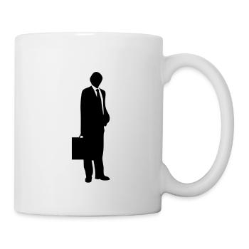 Silhouette d'homme d'affaires - Mug blanc - blanc - Droite