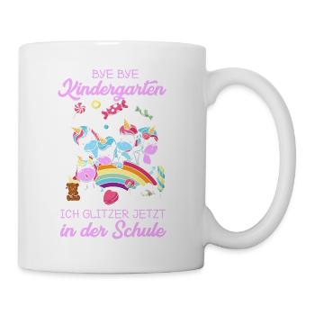 1. Klasse Einschulung Schulanfang Einhorn Geschenk - Tasse - Weiß - Rechts
