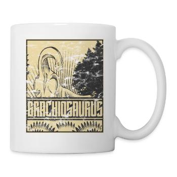Brachiosaurus Saurier Dinosaruier Pflanzenfresser - Tasse - Weiß - Rechts