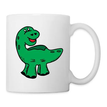 Dino dinosaur in green - Mug - white - Right