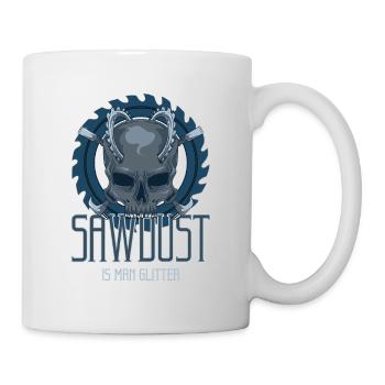 Sciure sont hommes paillettes de tête de mort poussière - Mug blanc - blanc - Droite