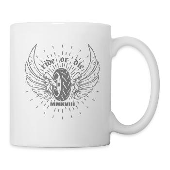 Monter ou mourir - Mug blanc - blanc - Droite