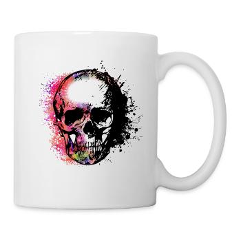 Crâne avec style - Mug blanc - blanc - Droite
