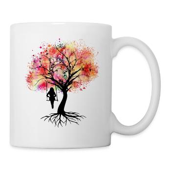 Arbre coloré - Mug blanc - blanc - Droite