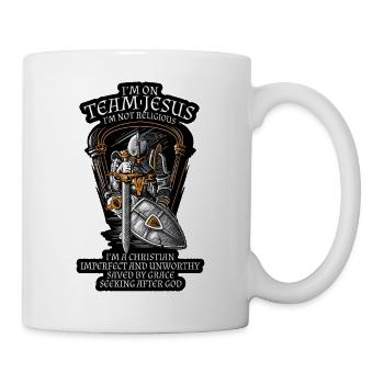 Knight Templar Crusader Shirt - Je suis sur Team Jesus - Mug blanc - blanc - Droite