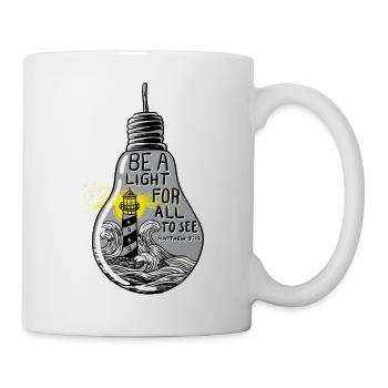 Bible inspirational quote Be a light for all - Mug - white - Right