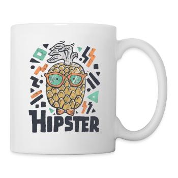 Hipster Ananas - Tasse - Weiß - Rechts
