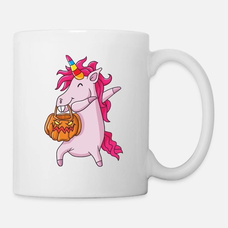 Halloween Shirt Dabbing Unicorn - Tasse - Weiß
