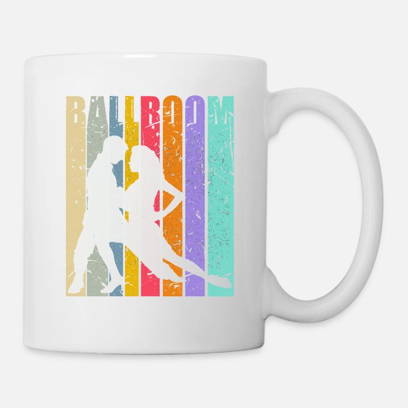 Ballroom Vintage Standard Dance Dancing Gift - Mug - white