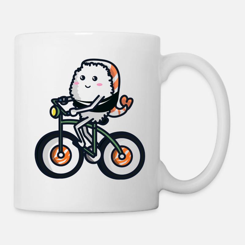 Sushi on a bicycle - Mug - white