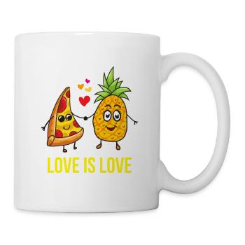 Ananas Pizza Shirt - Tasse - Weiß - Rechts