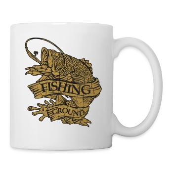 Angler Fischer Modern fish - Mug - white - Right