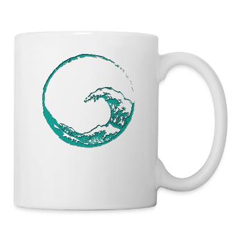 Schönes Surfer Yin Yang Surfen Strand Geschenk - Tasse - Weiß - Rechts
