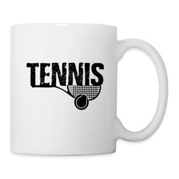 Tennisschläger und Ball - Tennis - Tasse - Weiß - Rechts