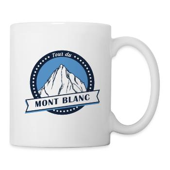 Chemise de randonnée longue distance pour les Alpes du Tour du Mont-Blanc - Mug blanc - blanc - Droite