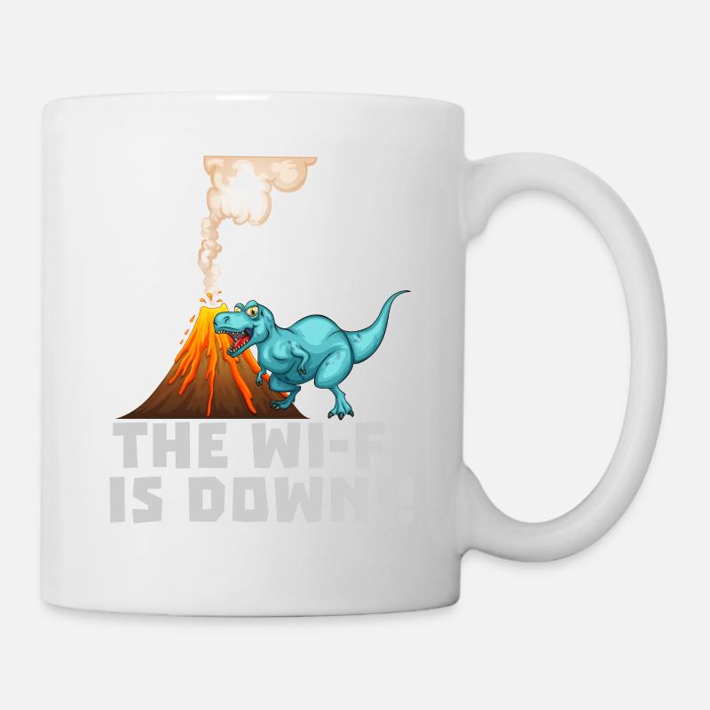 Dinosaurier Dino WIFI WLAN - Tasse - Weiß