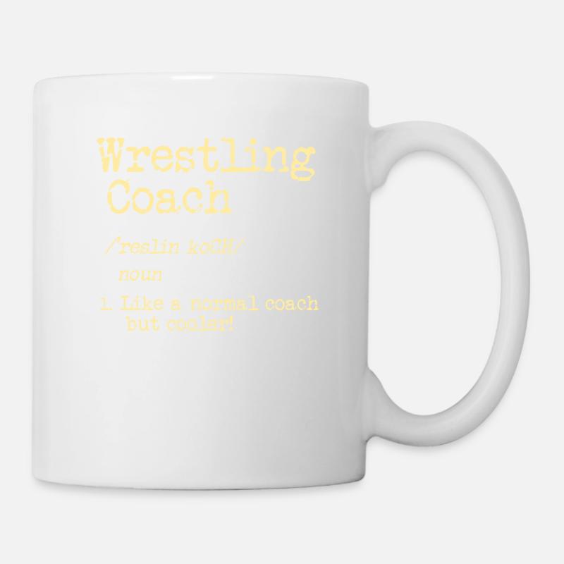 Cooles Wrestling oder Ringen Trainer Shirt - Tasse - Weiß