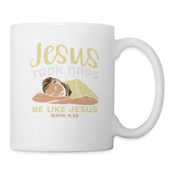 Funny Jesus fait aussi un cadeau sieste - Mug blanc - blanc - Droite
