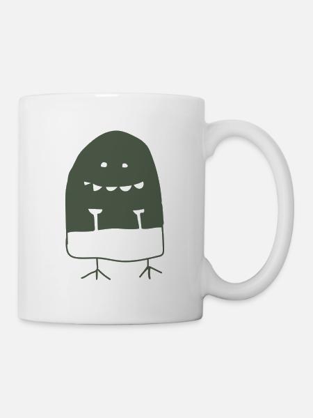 Monstre avec des salopettes - Mug blanc - blanc