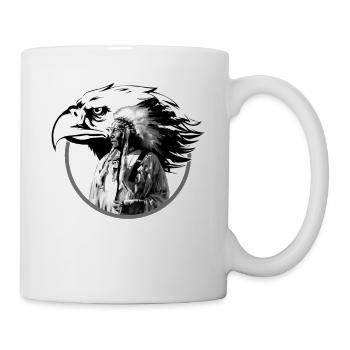 Indianer Häuptling Adler Totem Geschenkidee - Tasse - Weiß - Rechts