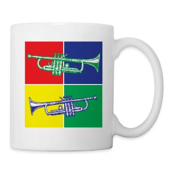 Pop Art Trumpet - Mug - white - Right