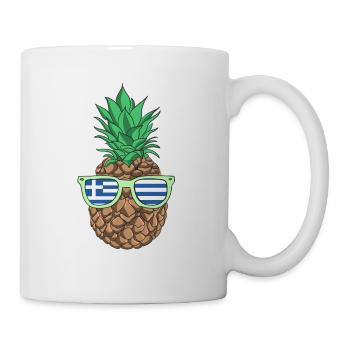 Greece Shirt Pineapple Griechenland - Tasse - Weiß - Rechts