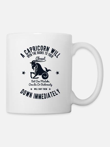 Capricorn - Steinbock Sternzeichen, - Tasse - Weiß