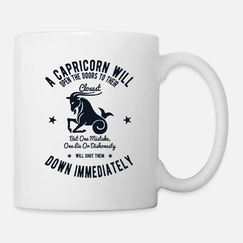 Capricorn - Steinbock Sternzeichen, - Tasse - Weiß