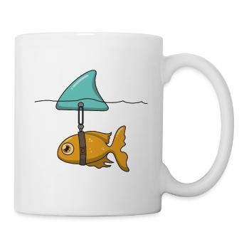 Goldfish with shark fin - Mug - white - Right