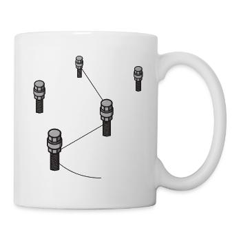 Vis à fil - dessin animé pour tournevis - Mug blanc - blanc - Droite