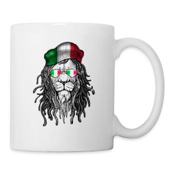 Italien Italian Italiener Löwe Italia Shirt - Tasse - Weiß - Rechts
