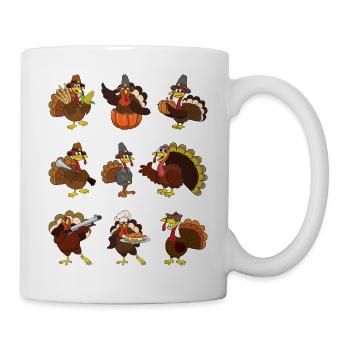 Thanksgiving turkey turkey thanksgiving - Mug - white - Right