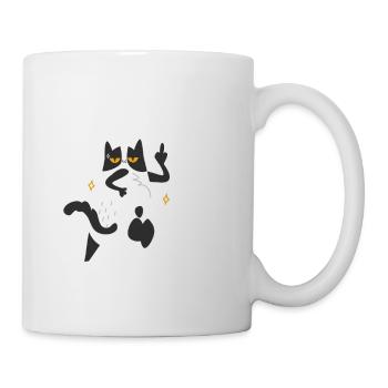 Fluff Sie das Welt Shirt - Funny Cat Kitten - Tasse - Weiß - Rechts