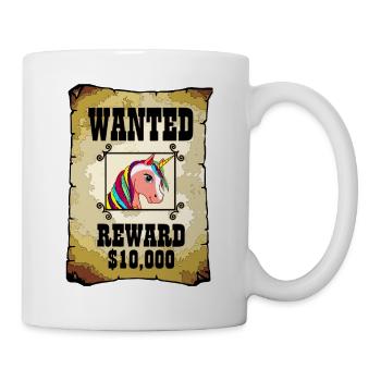 Licorne Unicorn recherché voulait criminel - Mug blanc - blanc - Droite