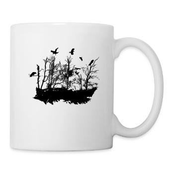 Di a de los Muertos Moor avec corbeau. - Mug blanc - blanc - Droite
