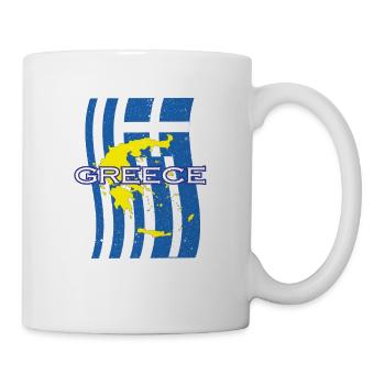 Griechenland Shirt - Tasse - Weiß - Rechts