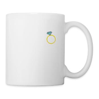 Ring Verlobungsring Verlobung Hochzeit Braut - Tasse - Weiß - Rechts