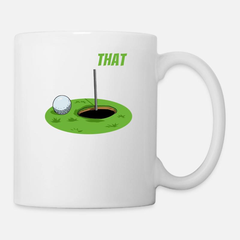 Je toucherais la balle de golf de golfeur - Mug blanc - blanc