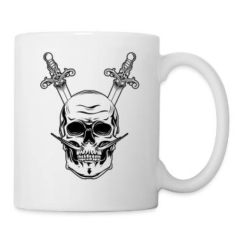 Totenkopf - Tasse - Weiß - Rechts