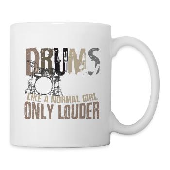 Drummer girl - Mug - white - Right