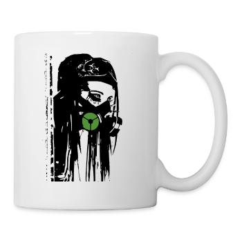 cyber goth punk gothic gasmaske cybergoth Geschenk - Tasse - Weiß - Rechts