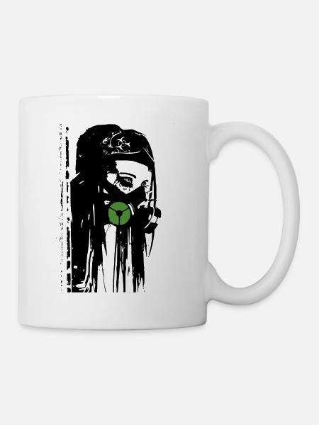 cyber goth punk gothic gasmaske cybergoth Geschenk - Tasse - Weiß