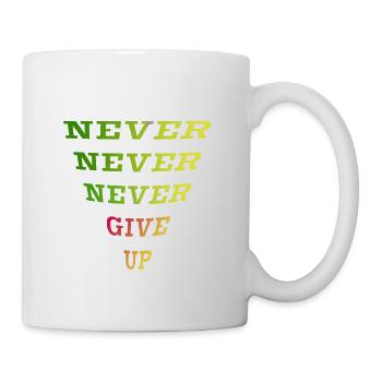 Ne jamais abandonner - Mug blanc - blanc - Droite