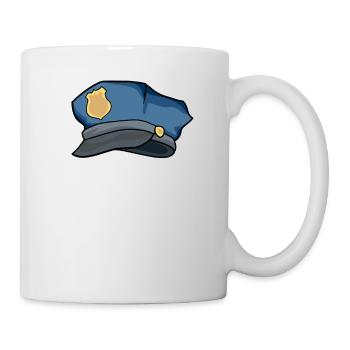 Police cap policier Bande dessinée idée de cadeau de police - Mug blanc - blanc - Droite