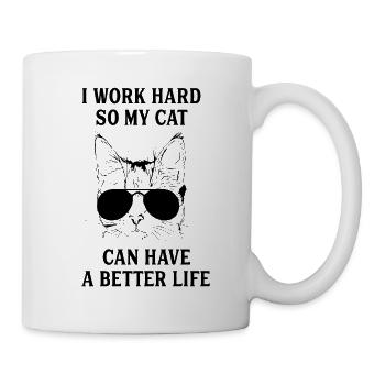 Black cat - Mug - white - Right