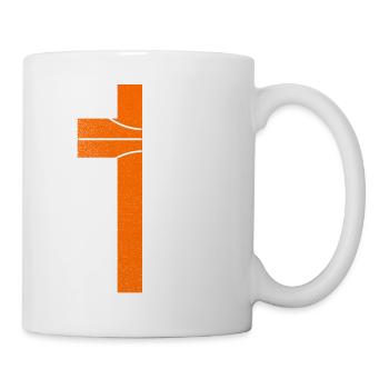 Basketball Jesus Kreuz Christen Geschenk Sport - Tasse - Weiß - Rechts